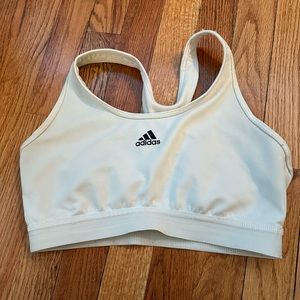 White stretchy sports bra
